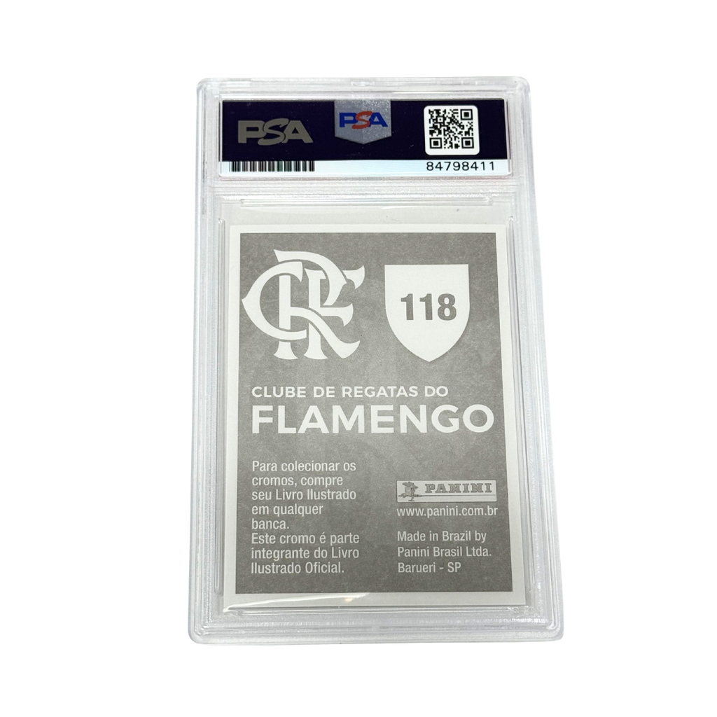 Pele Signed 2019 Panini Flamengo 100 Anos History Pele #118 - PSA Autograph 10