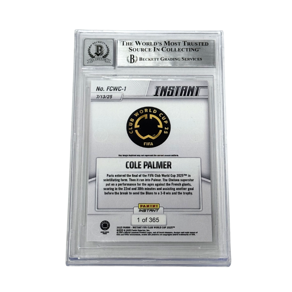 Cole Palmer Signed 2025 Panini Instant FIFA Club World Cup /365 - BGS 10 AUTO