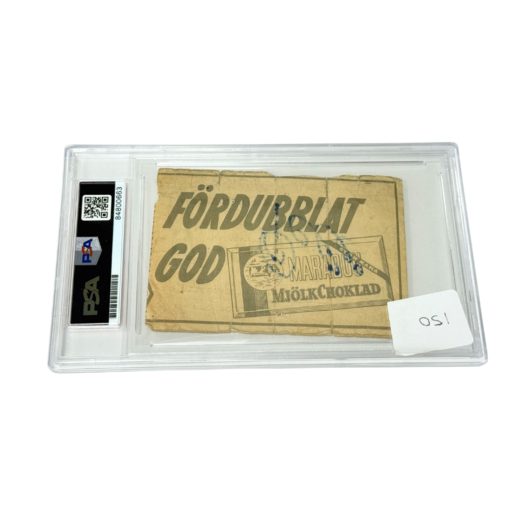 Pele Signed 1958 World Cup Ticket June 17th - PSA Auto 10