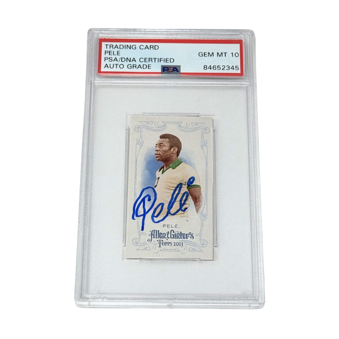 Pele Signed 2013 Topps Allen & Ginter's Mini Card – PSA Autograph 10