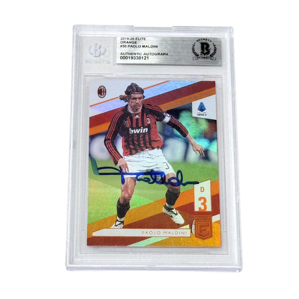 Paolo Maldini Signed 2019-20 Panini Elite Orange #30 – BGS Authentic