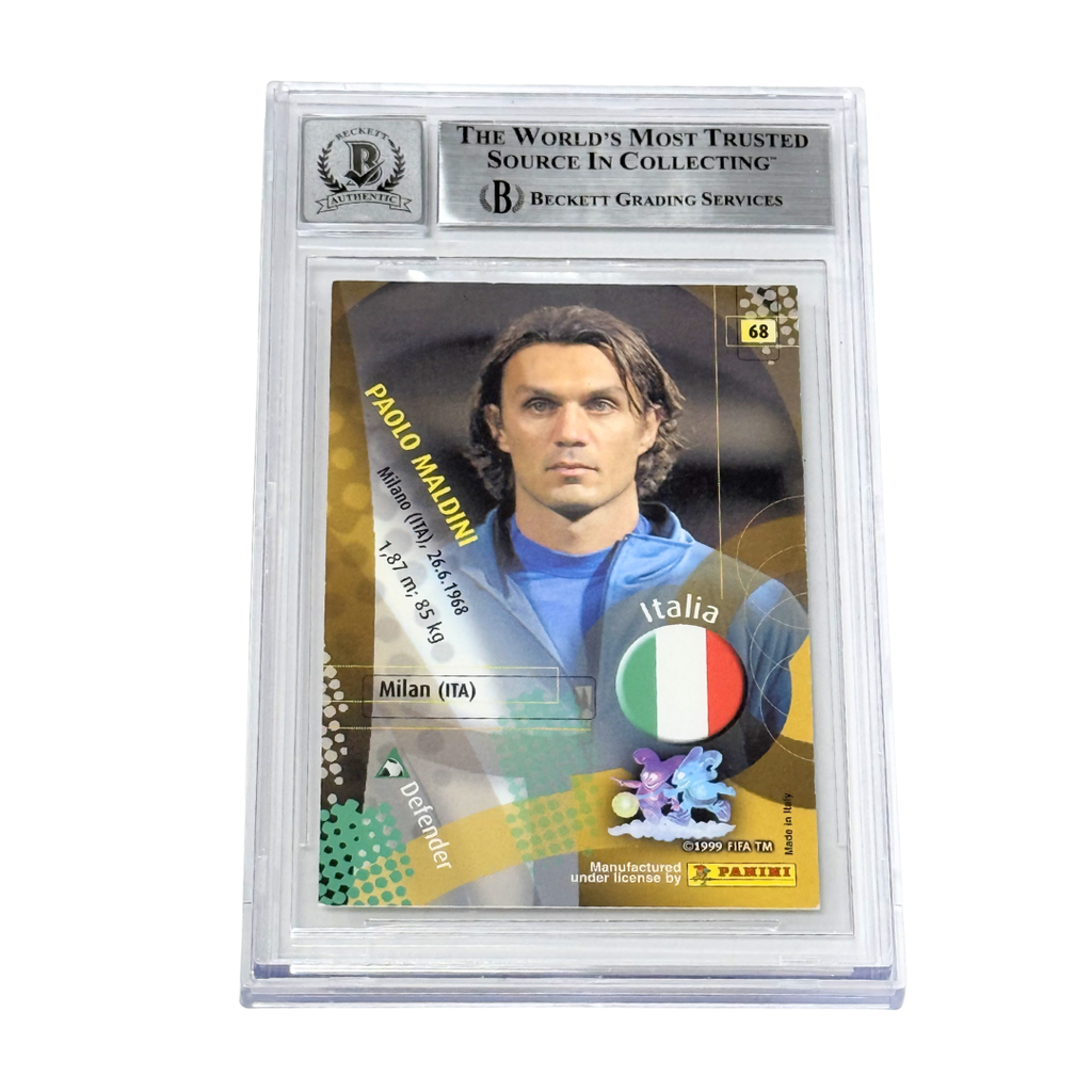 Paolo Maldini Signed 2002 Panini World Cup Japan #68 – BGS 10 AUTO