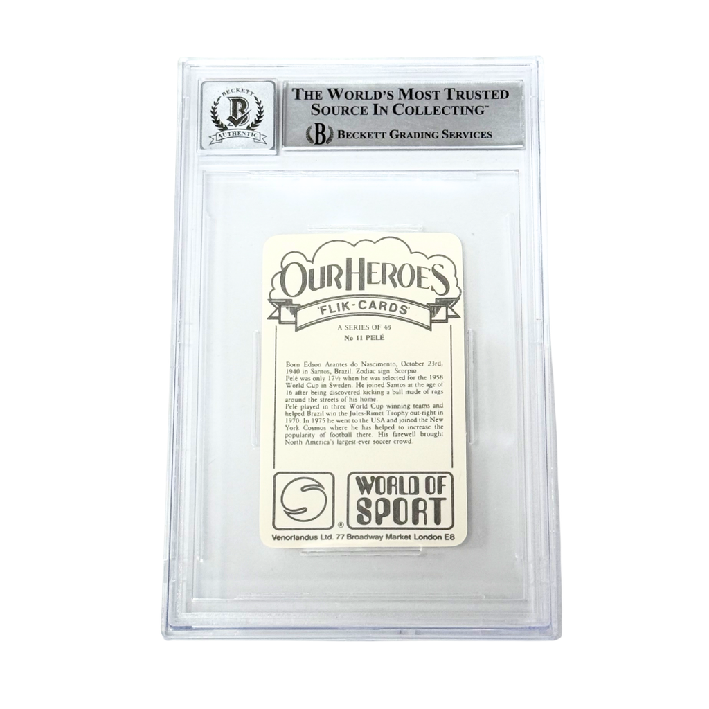 Pele Signed 1979 Venorlandus #11 Our Heroes World of Sport - BGS Autograph 10