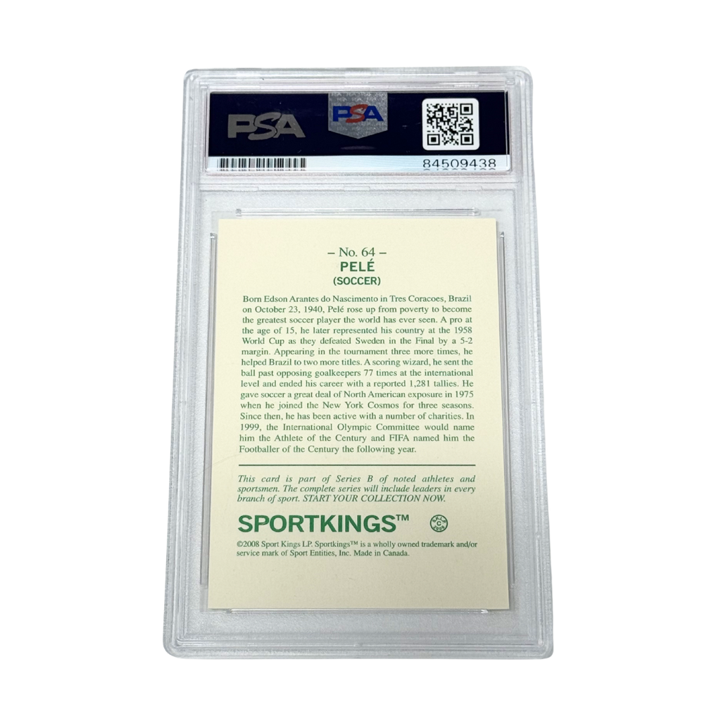 Pele Signed 2008 Sport Kings Gum #64 - PSA Autograph 10