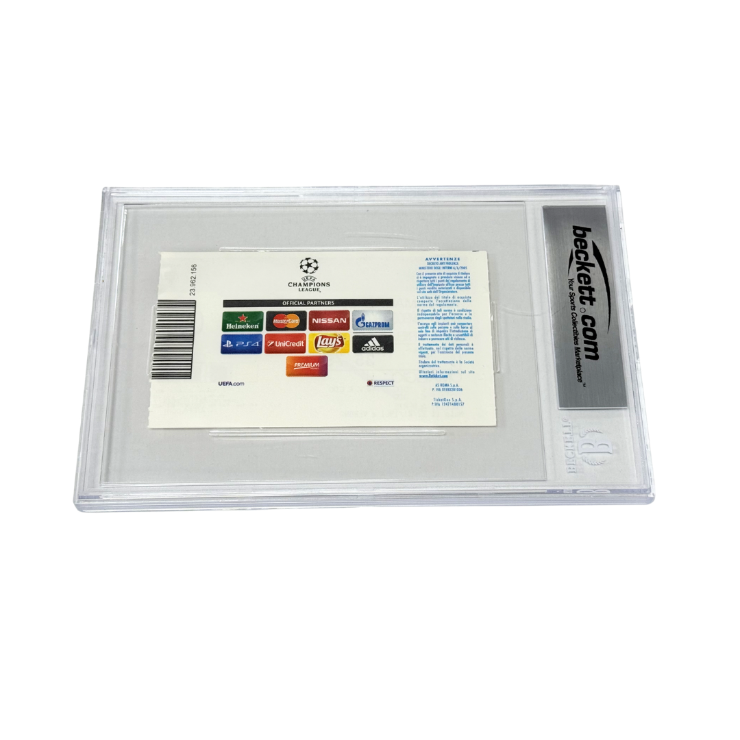 Zinedine Zidane Signed 2016 Champions League Managerial Debut Ticket - BGS Authentic