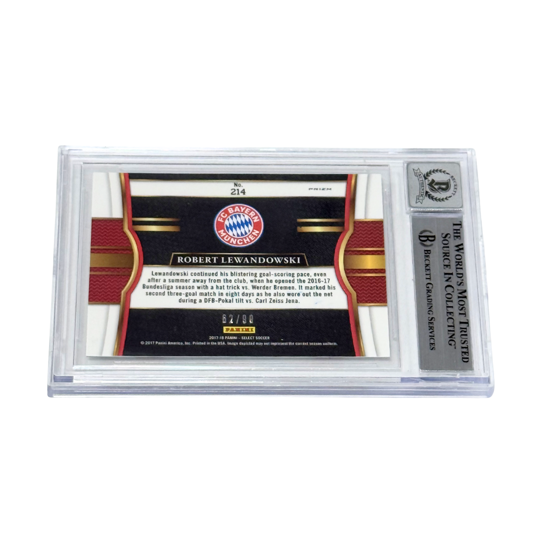 Robert Lewandowski Signed 2017 Panini Select White Field Level /99 - BGS 10 AUTO