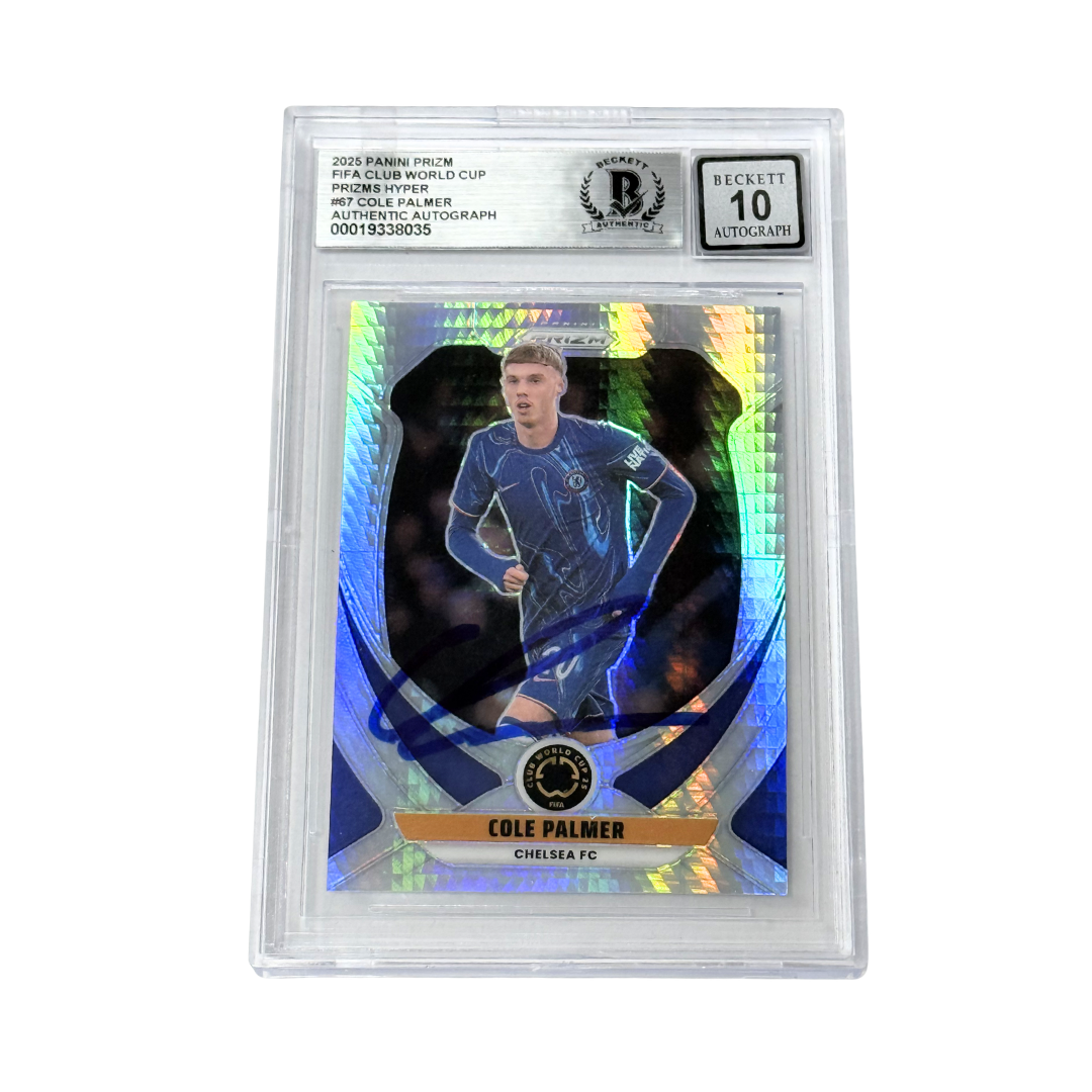 Cole Palmer Signed 2025 Panini Prizm FIFA Club World Cup Hyper - BGS 10 AUTO