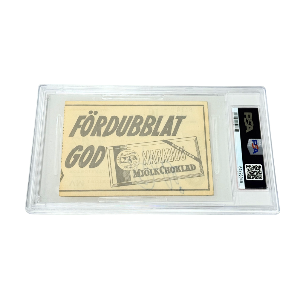 Pele Signed 1958 World Cup Semi Final Ticket - PSA 2