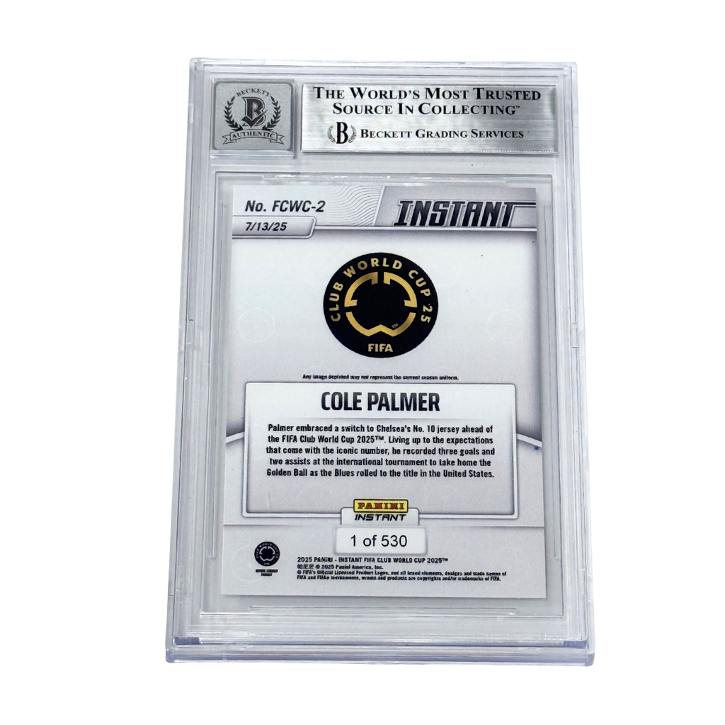 Cole Palmer Signed 2025 Panini Instant FIFA Club World Cup /530 - BGS 10 AUTO