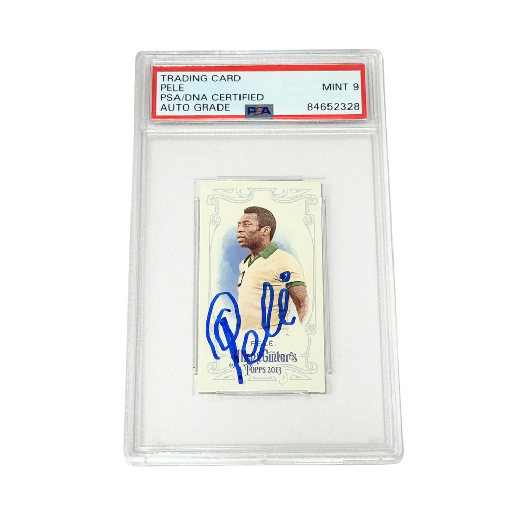 Pele Signed 2013 Topps Allen & Ginter's Mini Card – PSA Autograph 9