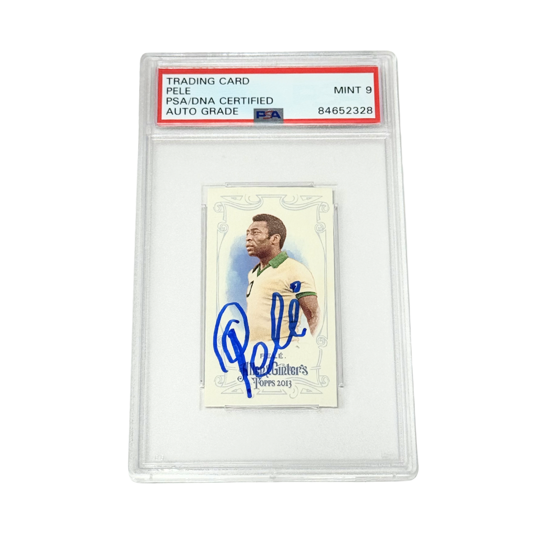 Pele Signed 2013 Topps Allen & Ginter's Mini Card – PSA Autograph 9