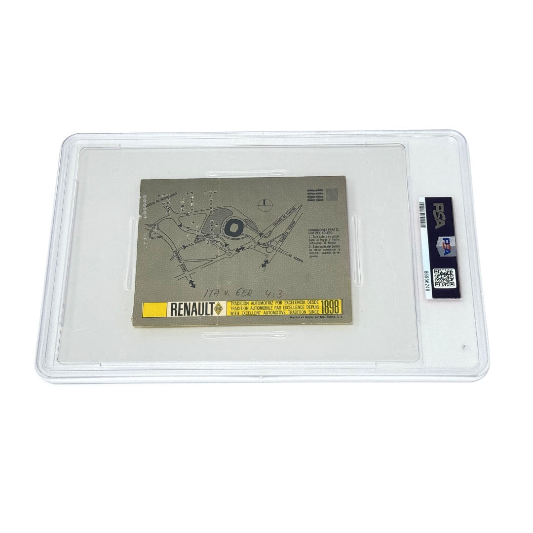 Pele Signed 1970 World Cup June 17 Ticket - PSA Authentic