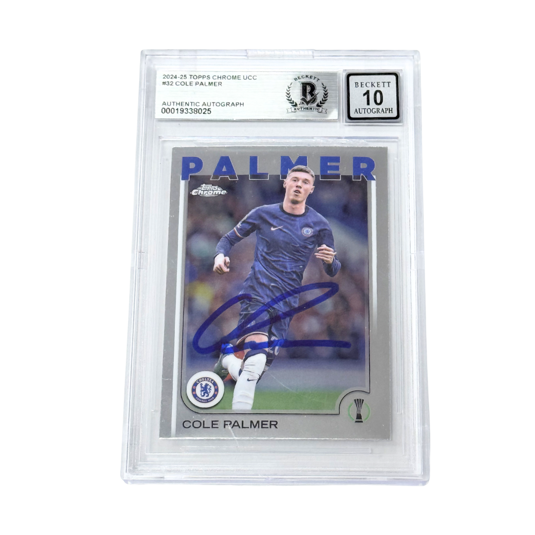 Cole Palmer Signed 2024-25 Topps Chrome UCC #32 - BGS 10 AUTO