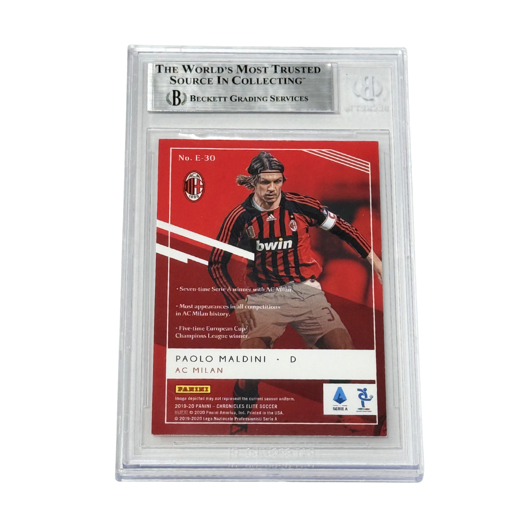 Paolo Maldini Signed 2019-20 Panini Elite Orange #30 – BGS Authentic
