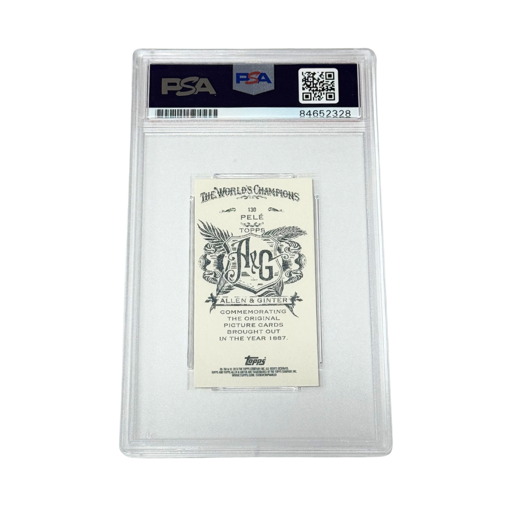 Pele Signed 2013 Topps Allen & Ginter's Mini Card – PSA Autograph 9