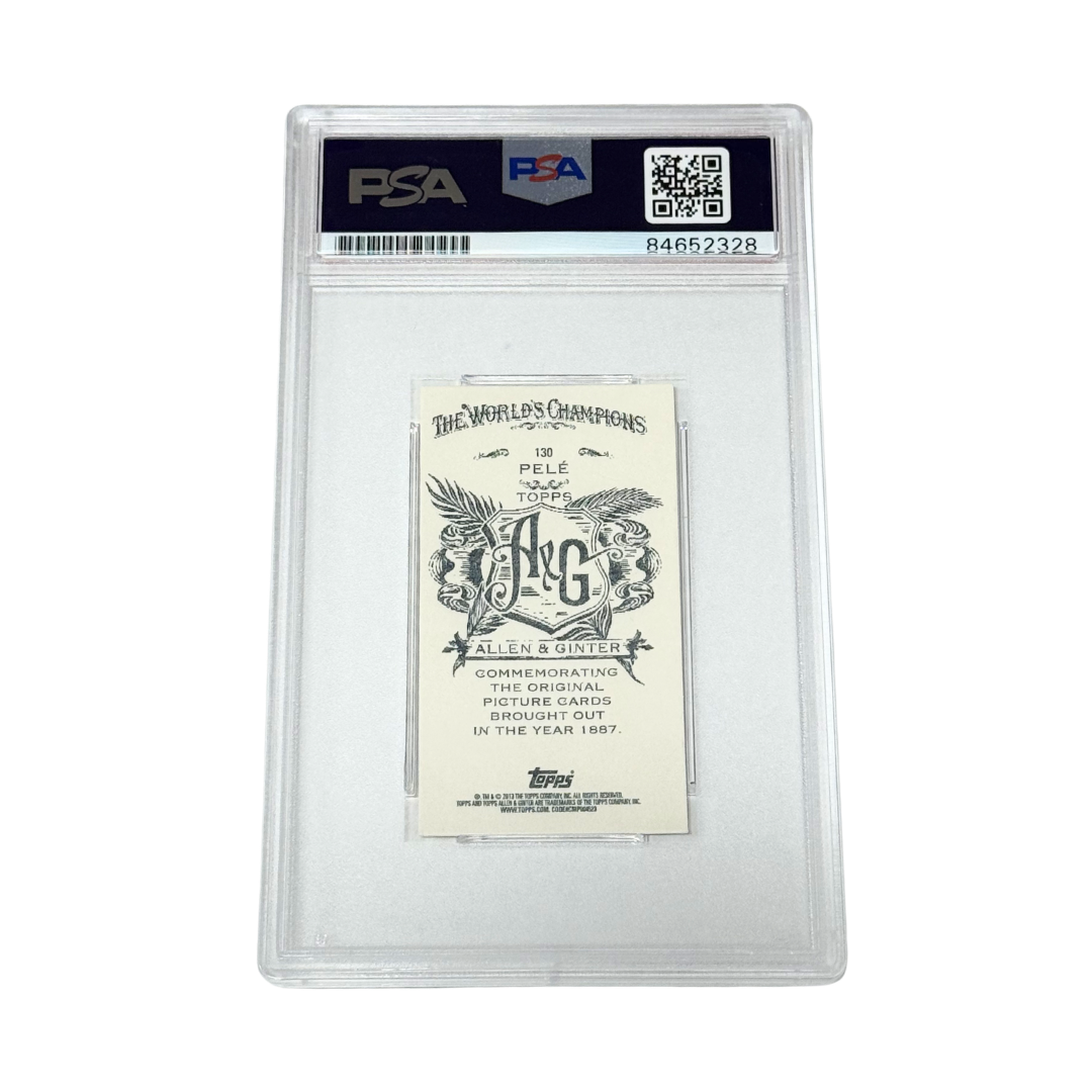 Pele Signed 2013 Topps Allen & Ginter's Mini Card – PSA Autograph 9