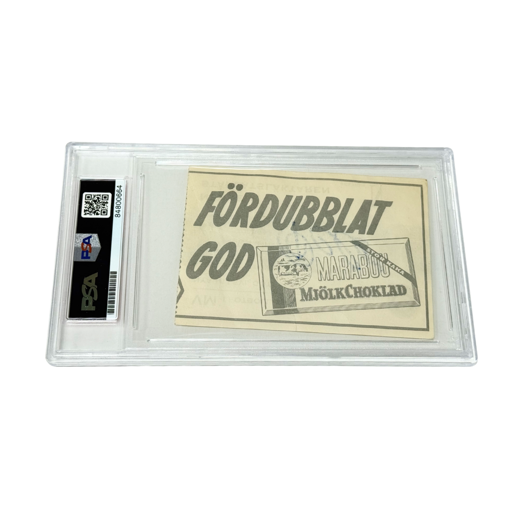 Pele Signed 1958 World Cup Quarter Final Ticket - PSA Auto 10
