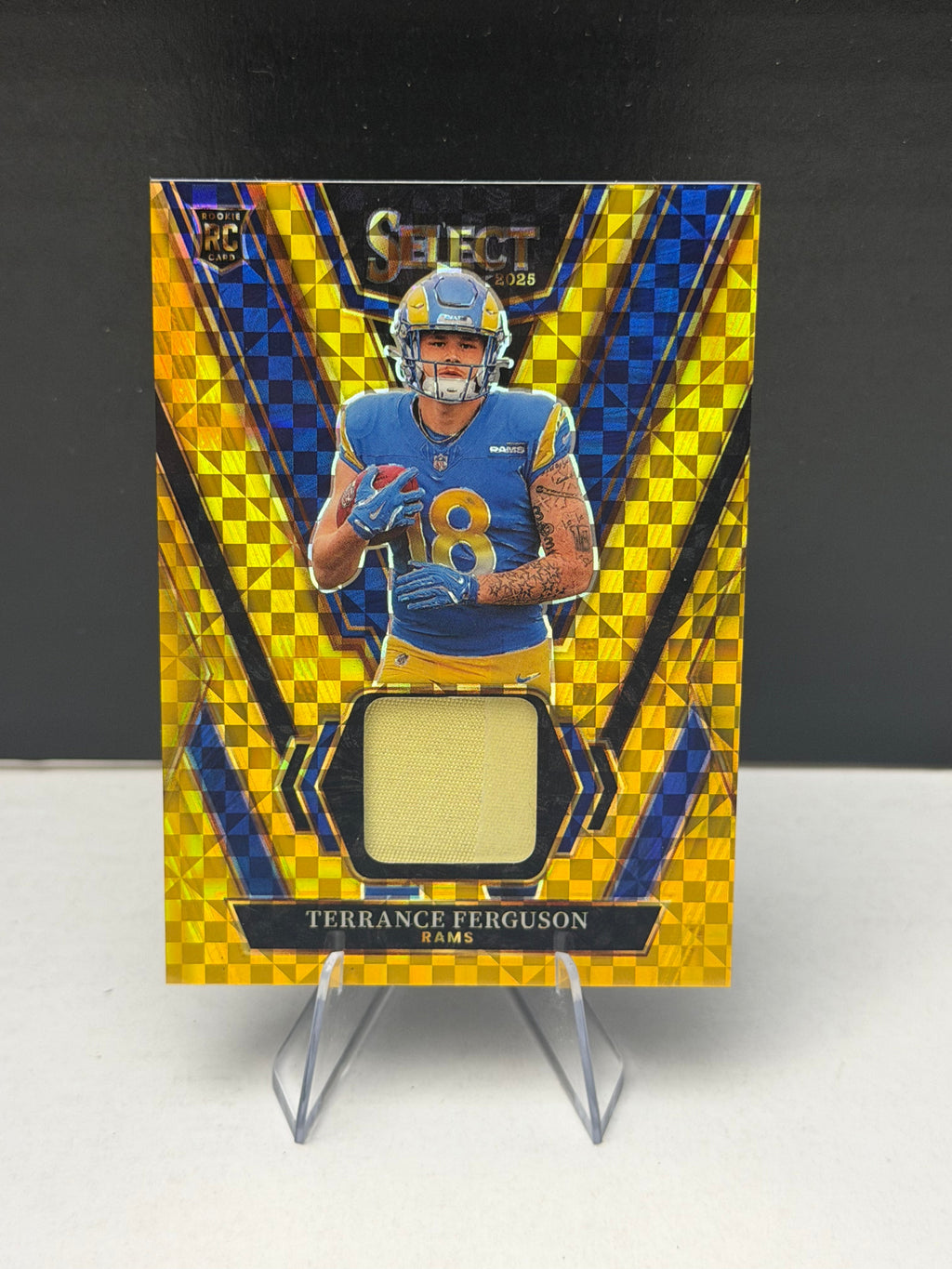 Terrance Ferguson - 2025 Select Football - Rookie Swatches Gold /10