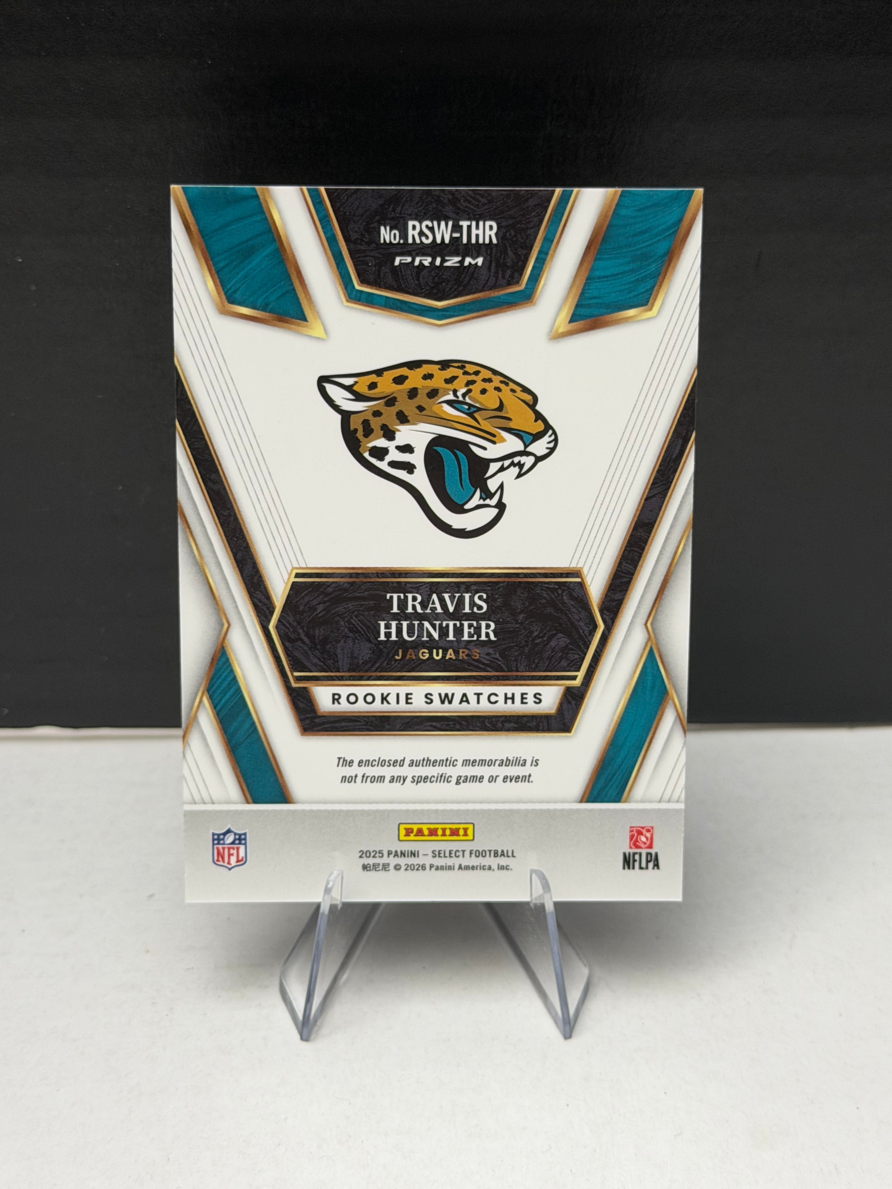 Travis Hunter - 2025 Select Football - Rookie Swatches Patch