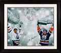 Oilers Wayne Gretzky & Mark Messier Signed Framed 20x24 Photo UDA & BAS