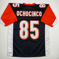 Autographed/Signed Chad Ochocinco (Johnson) Cincinnati Black Football Jersey Beckett BAS COA