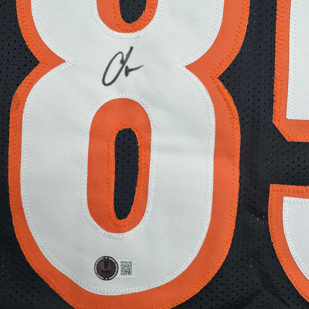 Autographed/Signed Chad Ochocinco (Johnson) Cincinnati Black Football Jersey Beckett BAS COA