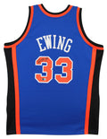 Knicks Patrick Ewing Signed Blue M&N 1998-99 HWC Authentic Jersey BAS
