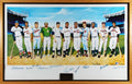 500 HR Club 12 Signatures, Aaron, Williams, Mantle +9 Others Framed Print Size 23.5" x 38" with Beckett COA