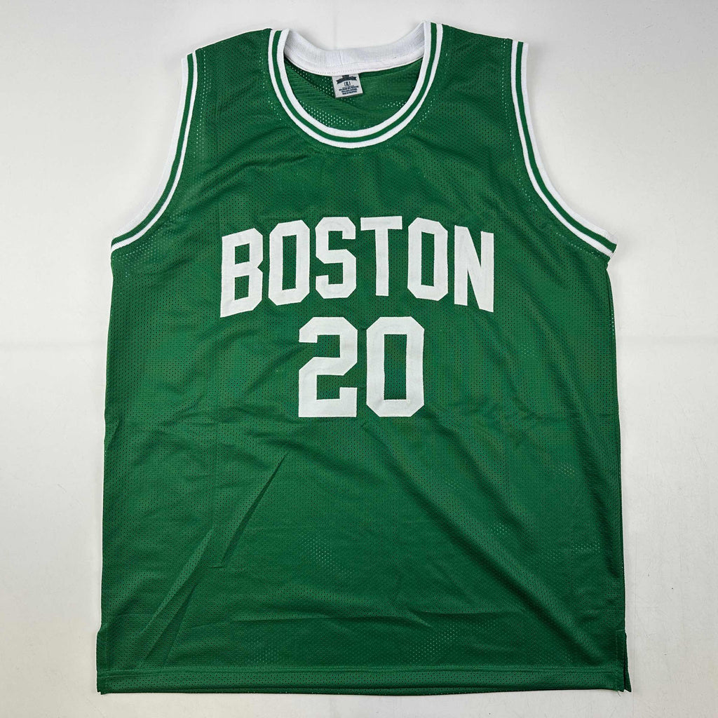 Autographed/Signed Ray Allen Boston Green Basketball Jersey Beckett BAS COA