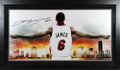 Heat LeBron James Authentic Signed Framed 18x36 Photo UDA #BAM17417