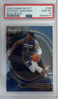 Graded 2020-21 Panini Select Anthony Edwards #300 Blue Retail Rookie RC Basketball Card PSA 10 Gem Mint