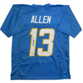 Autographed/Signed Keenan Allen Los Angeles LA Powder Blue Football Jersey Beckett BAS COA