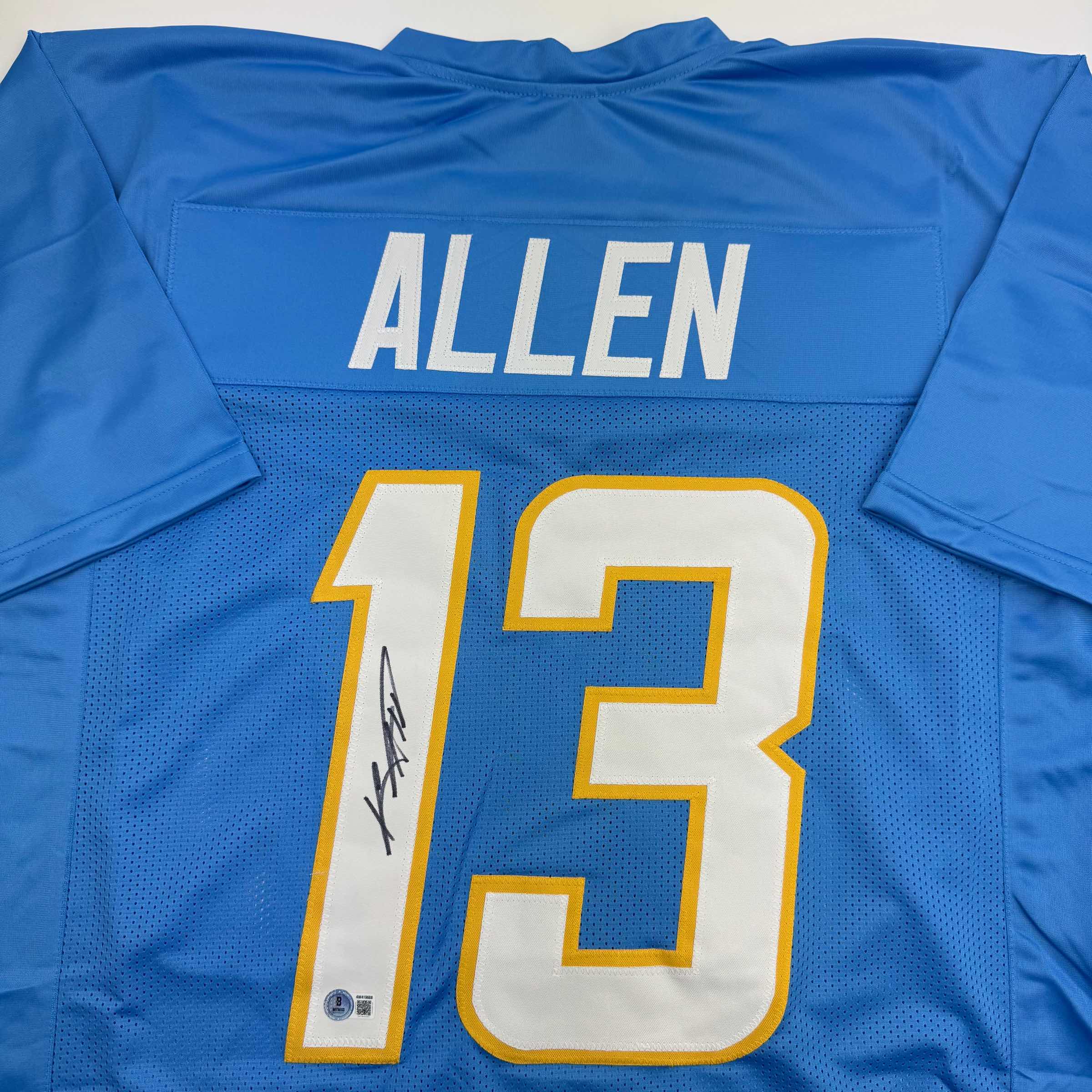 Autographed/Signed Keenan Allen Los Angeles LA Powder Blue Football Jersey Beckett BAS COA