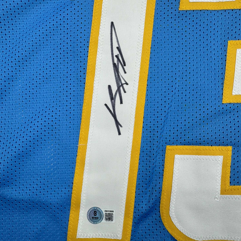 Autographed/Signed Keenan Allen Los Angeles LA Powder Blue Football Jersey Beckett BAS COA