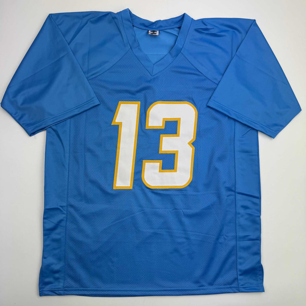 Autographed/Signed Keenan Allen Los Angeles LA Powder Blue Football Jersey Beckett BAS COA