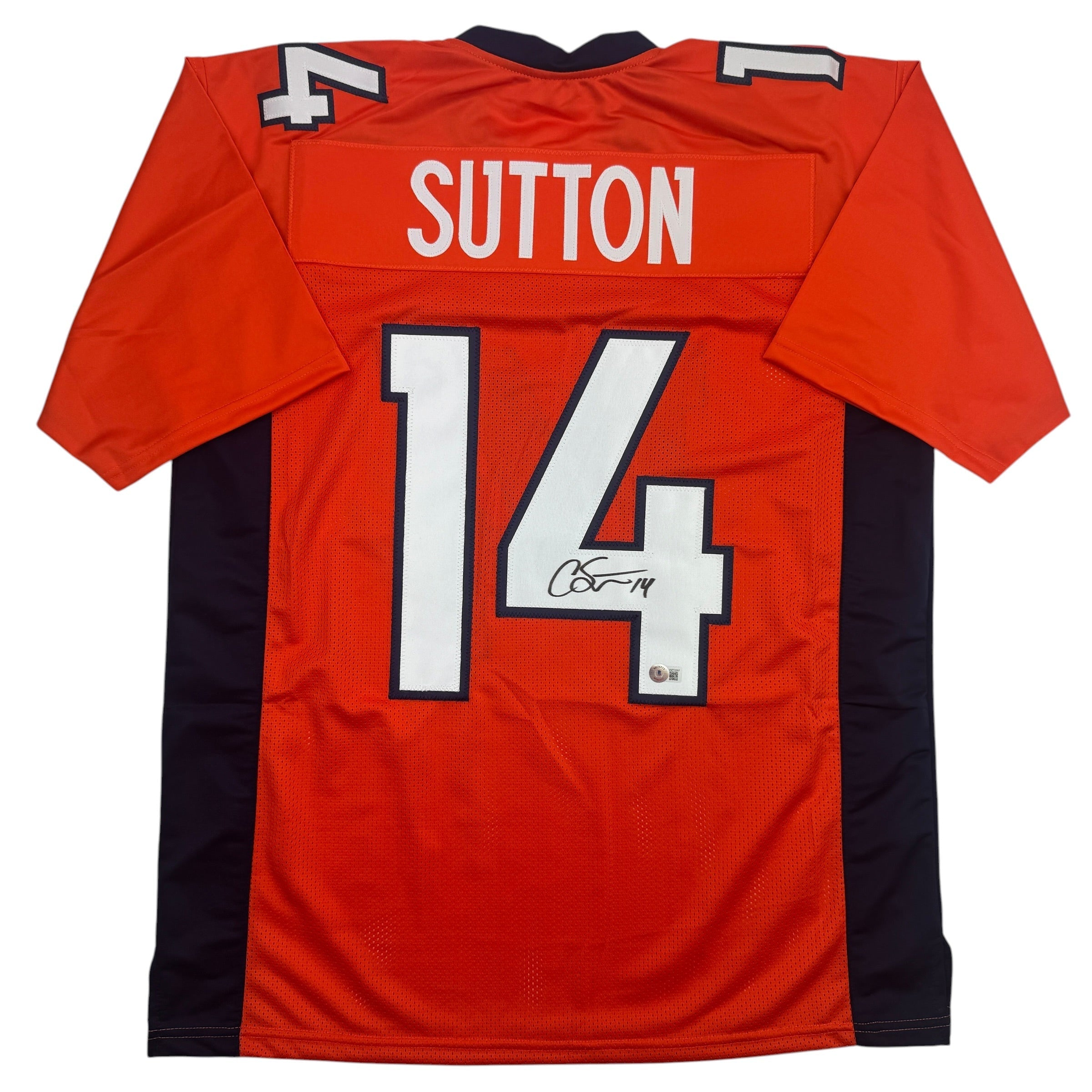 Autographed/Signed Courtland Sutton Denver Orange Football Jersey JSA COA