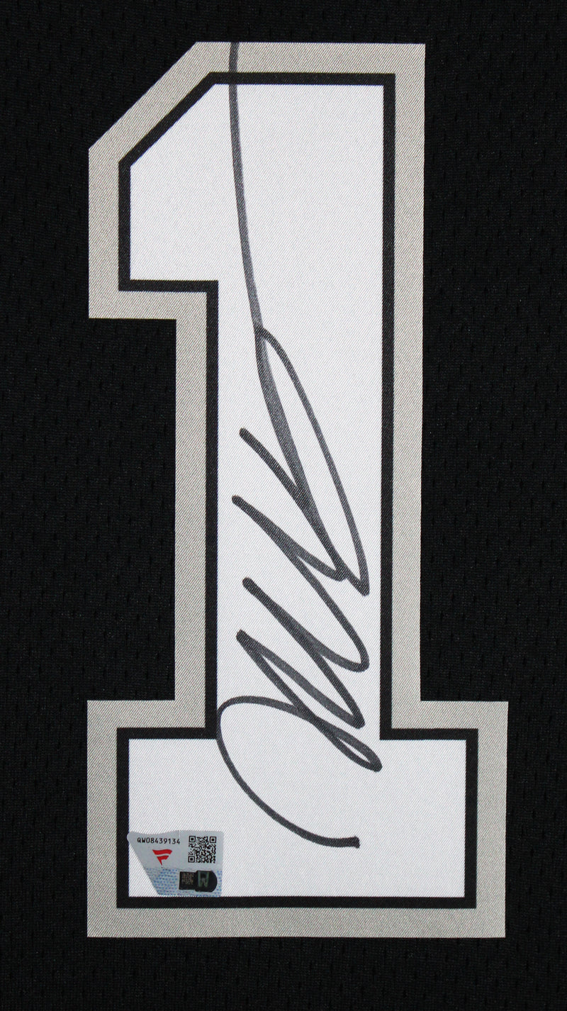 Spurs Victor Wembanyama Signed Black Nike Icon Edition Framed Jersey Fanatics
