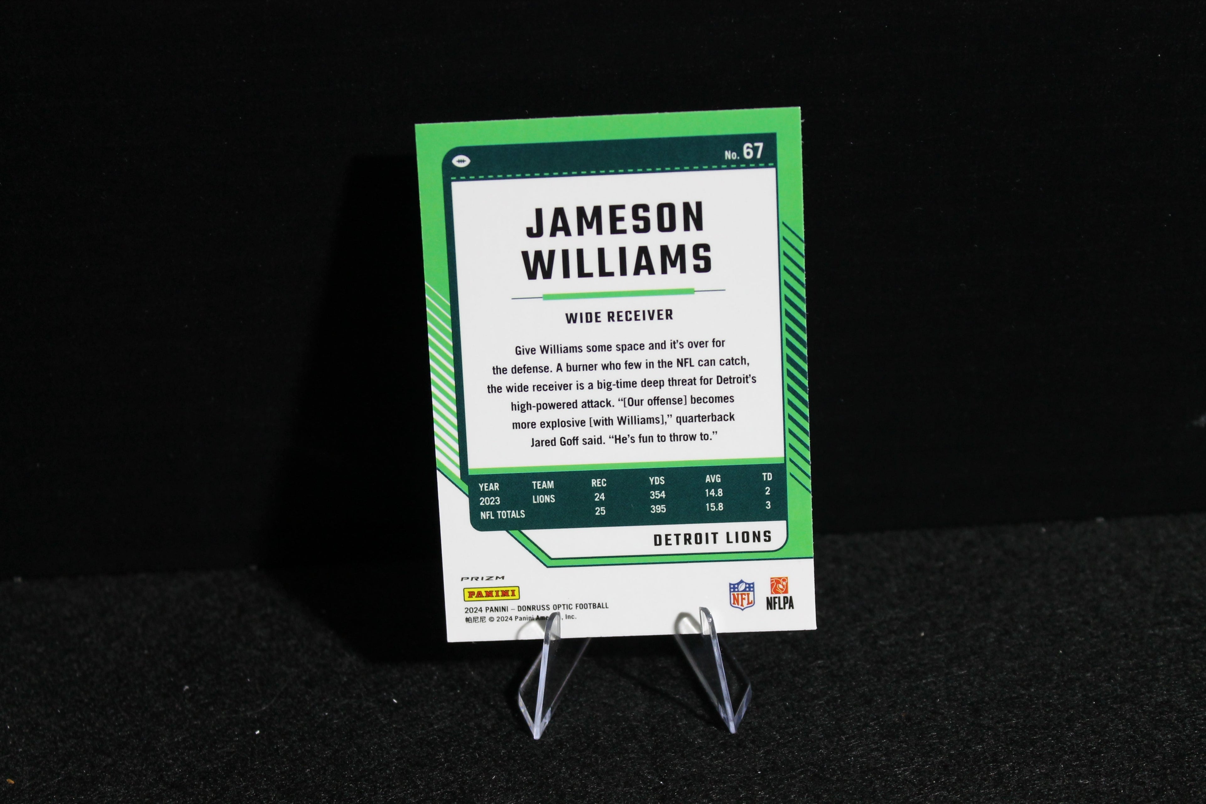 Jameson Williams - 2024 Donruss Optic - Blue Stars