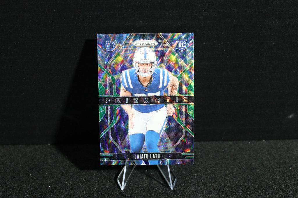Laiatu Latu - 2024 Panini Prizm - Green Wave Prizmatic - Rookie