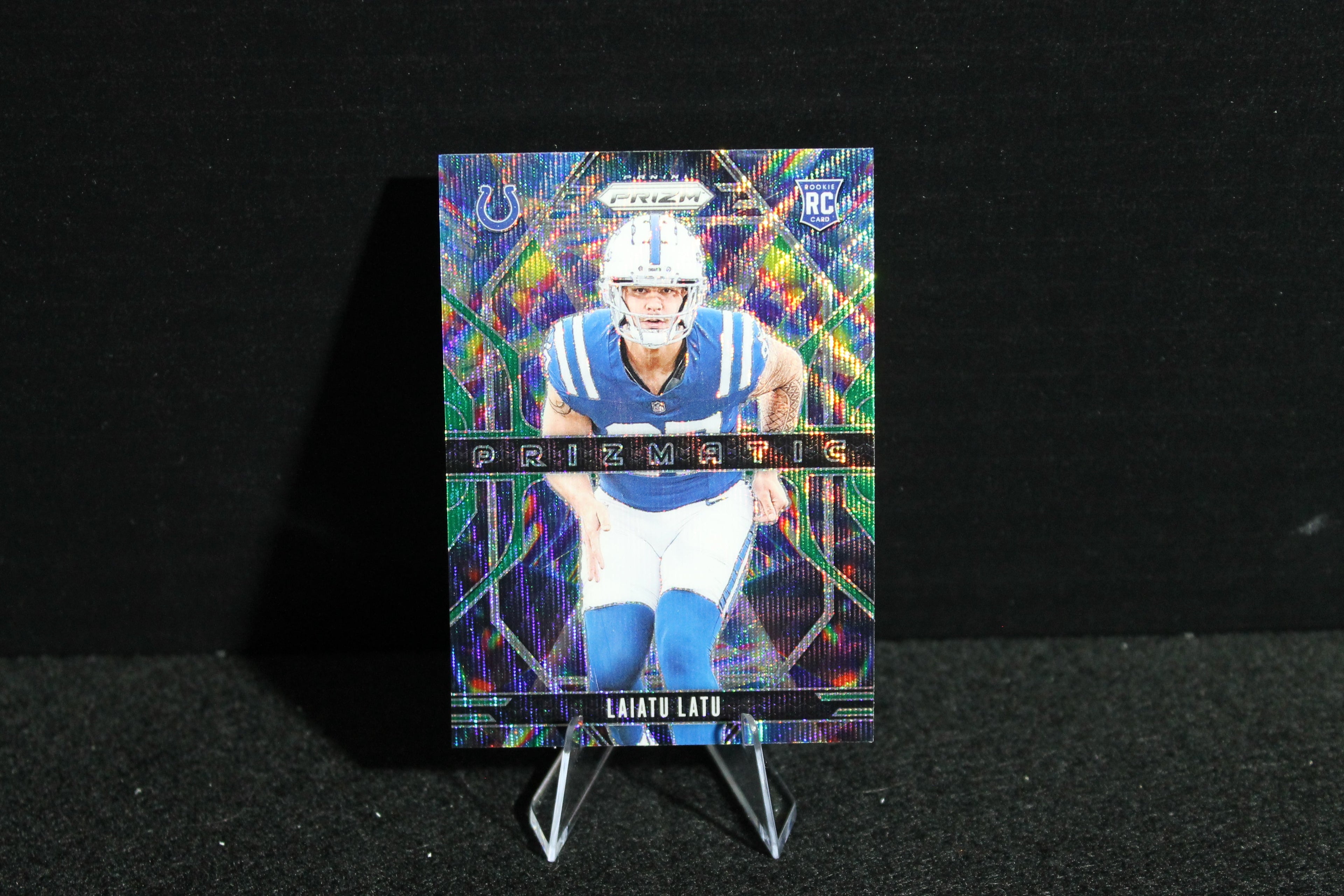 Laiatu Latu - 2024 Panini Prizm - Green Wave Prizmatic - Rookie