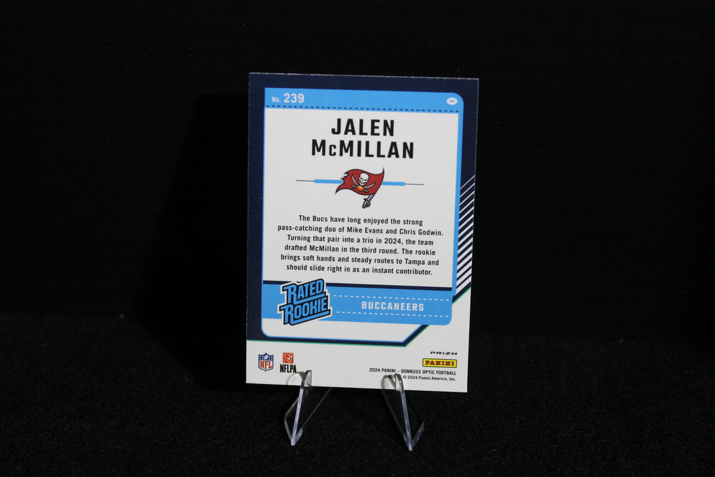 Jalen McMillan - 2024 Donruss Optic - Blue Hyper - Rated Rookie