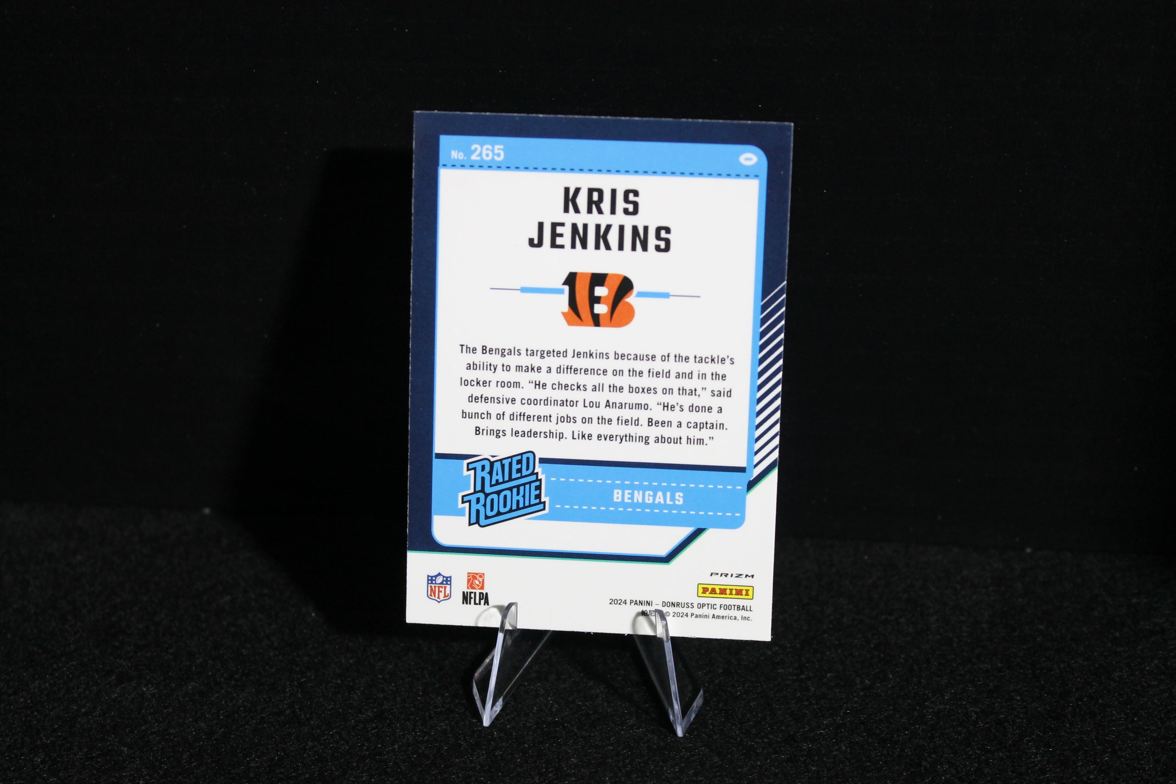 Kris Jenkins - 2024 Donruss Optic - Blue Hyper - Rated Rookie