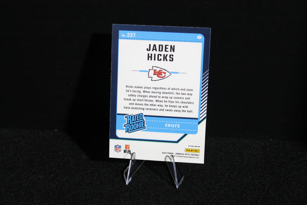 Jaden Hicks - 2024 Donruss Optic - Blue Hyper - Rated Rookie