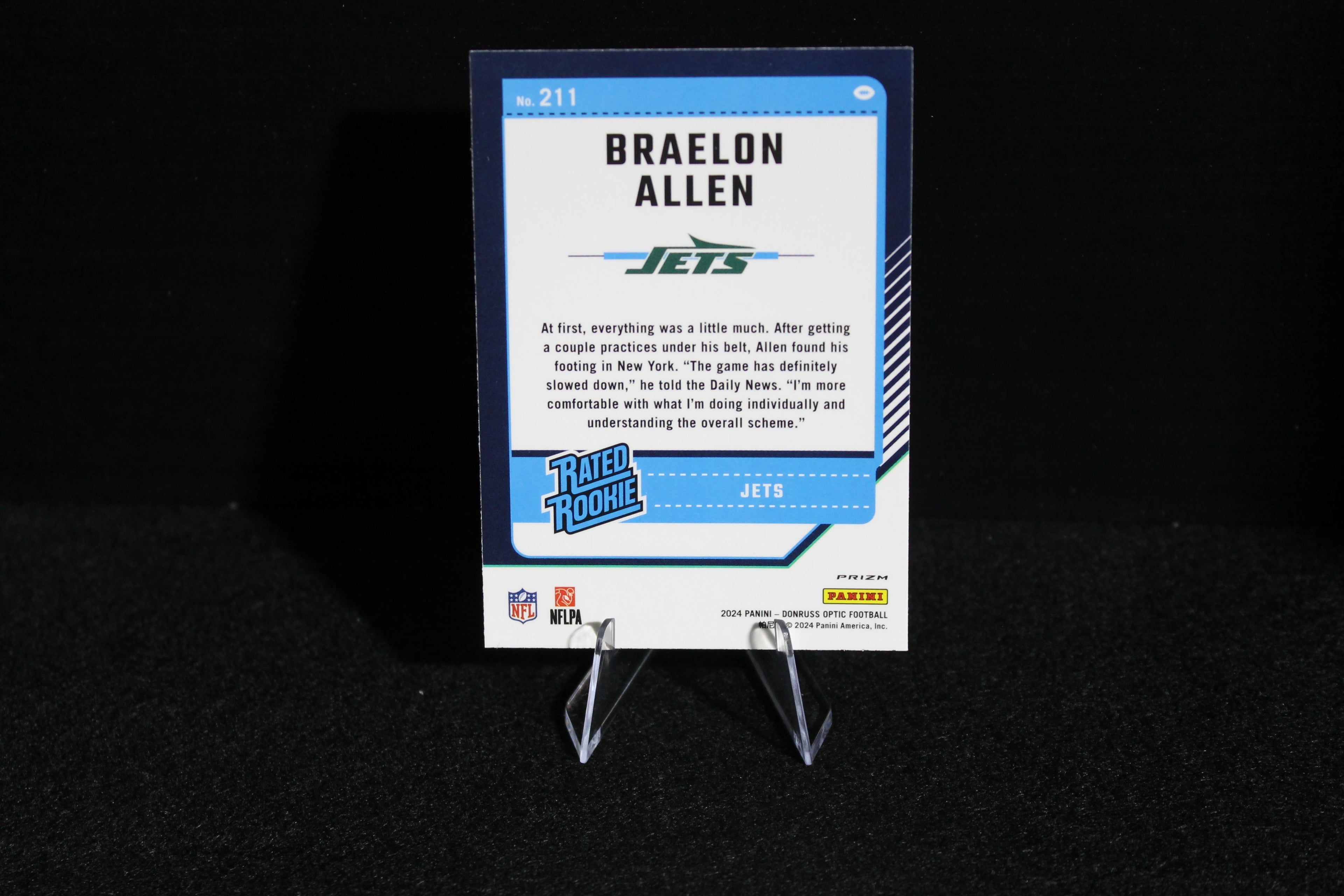 Braelon Allen - 2024 Donruss Optic - Blue Hyper - Rated Rookie