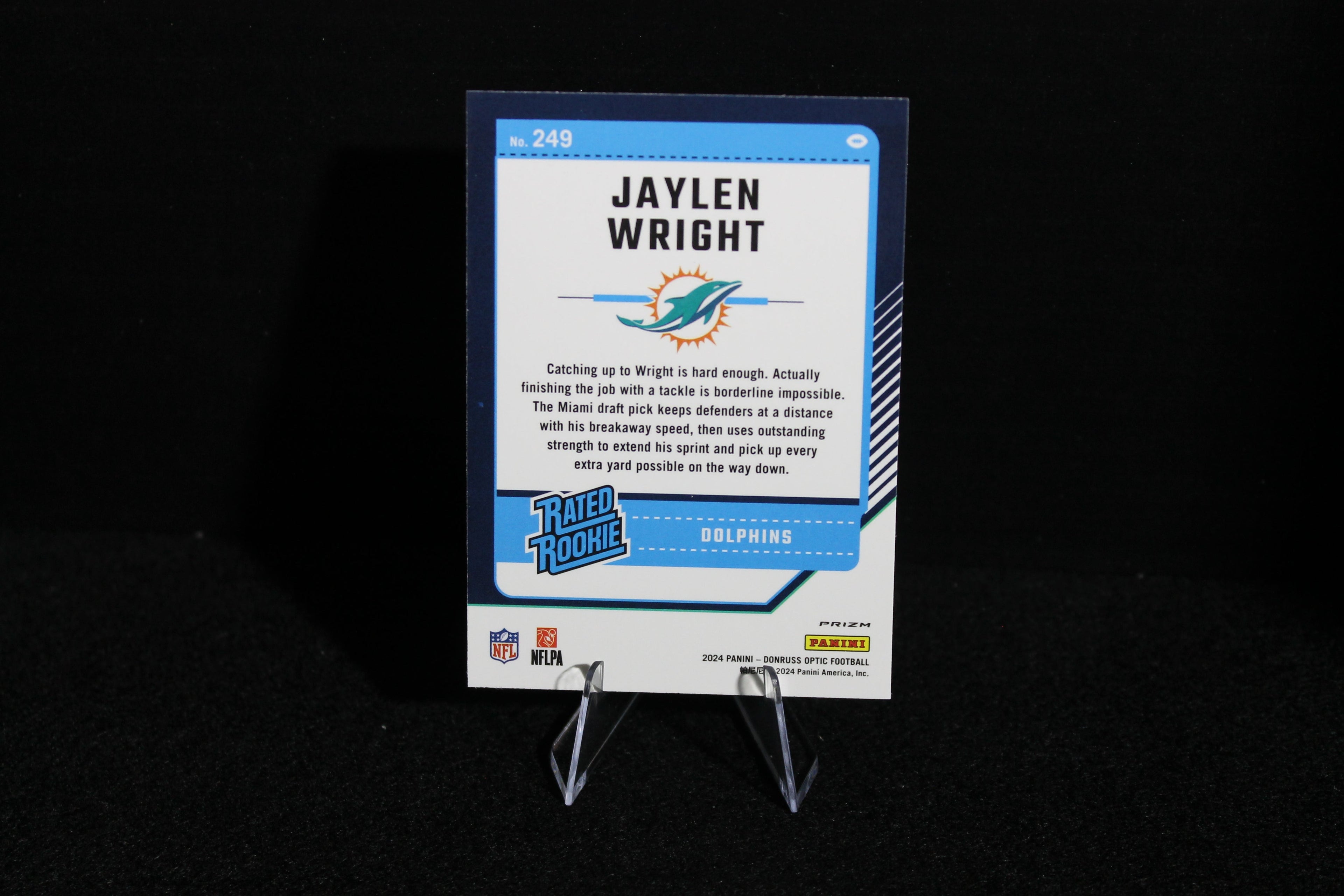 Jaylen Wright - 2024 Donruss Optic - Blue Hyper - Rated Rookie
