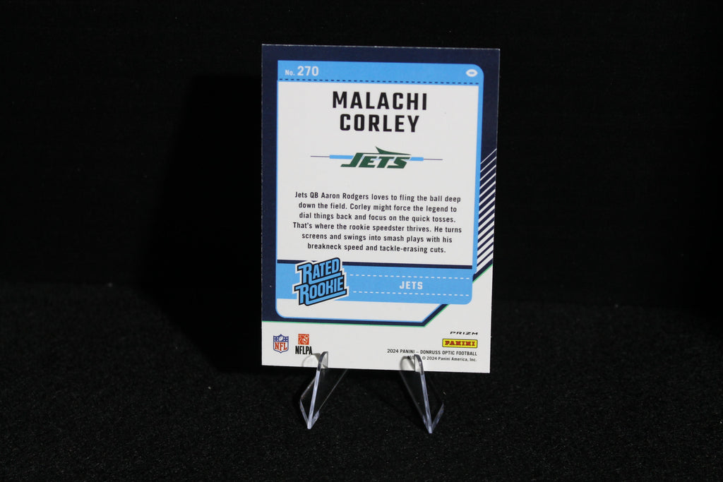 Malachi Corley - 2024 Donruss Optic - Blue Hyper - Rated Rookie