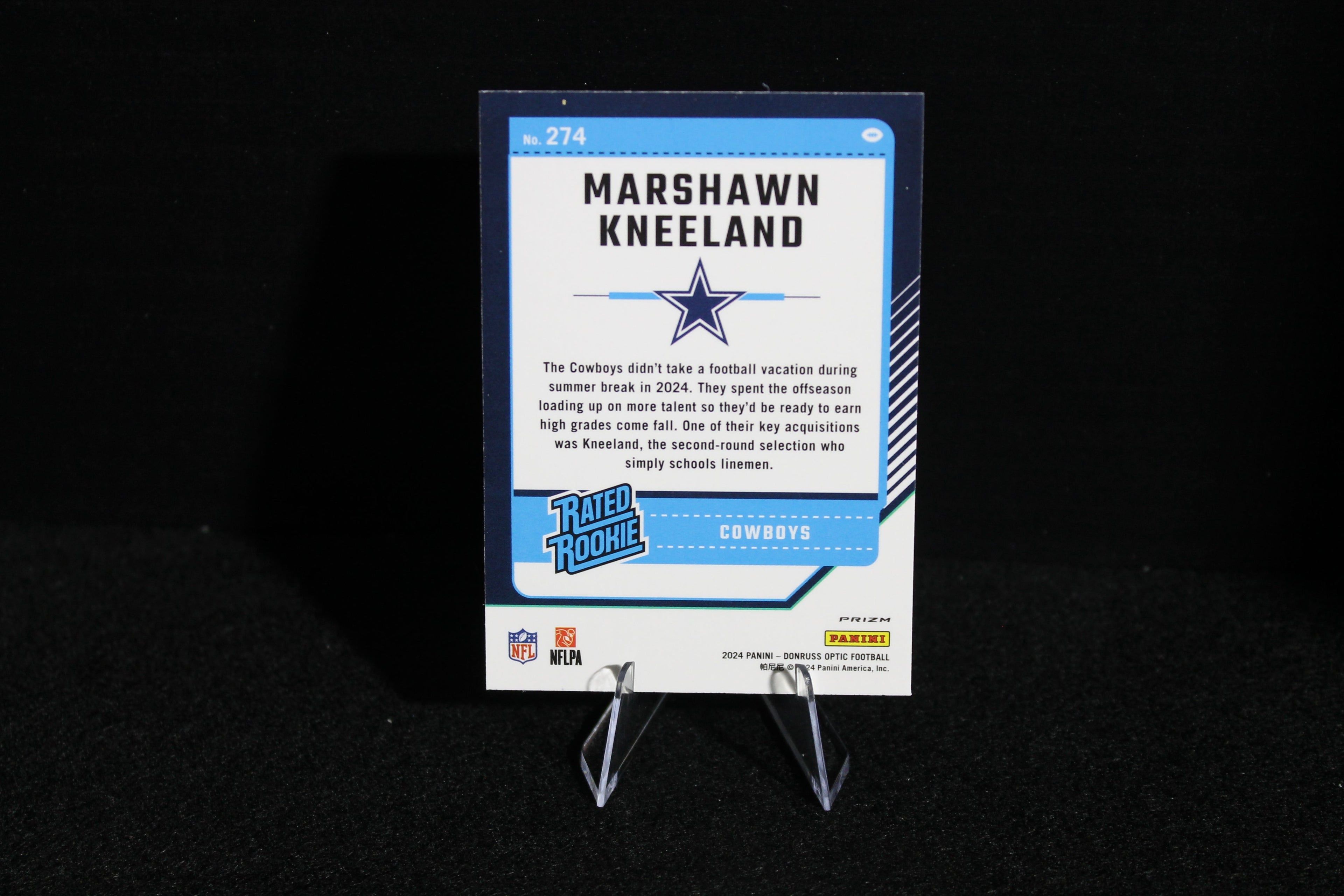 Marshawn Kneeland - 2024 Donruss Optic - Blue Hyper - Rated Rookie