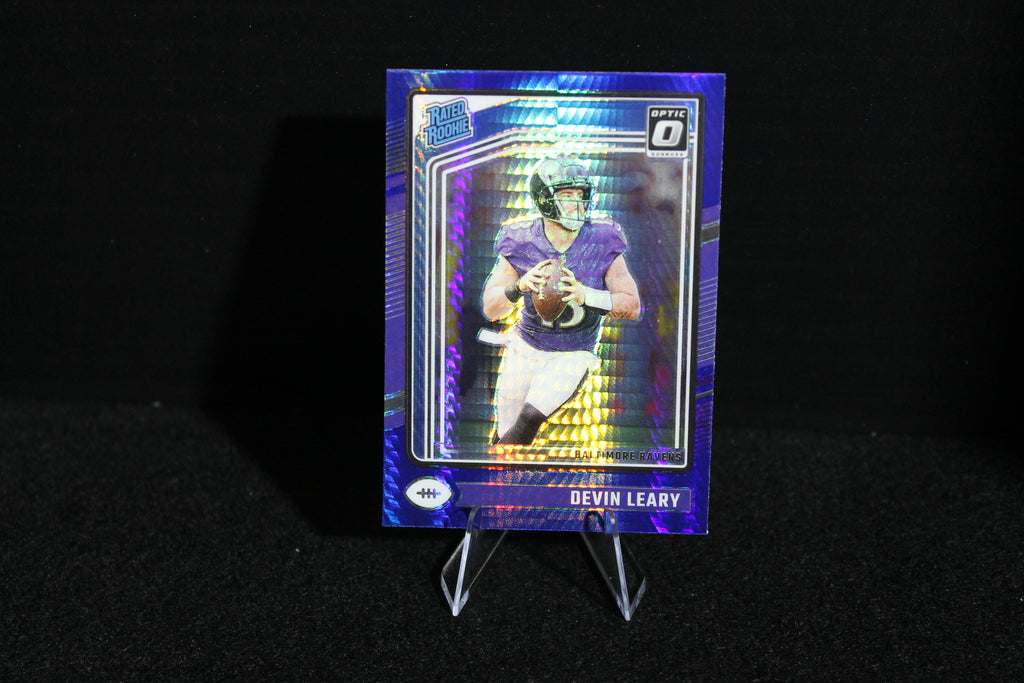 Devin Leary - 2024 Donruss Optic - Blue Hyper - Rated Rookie