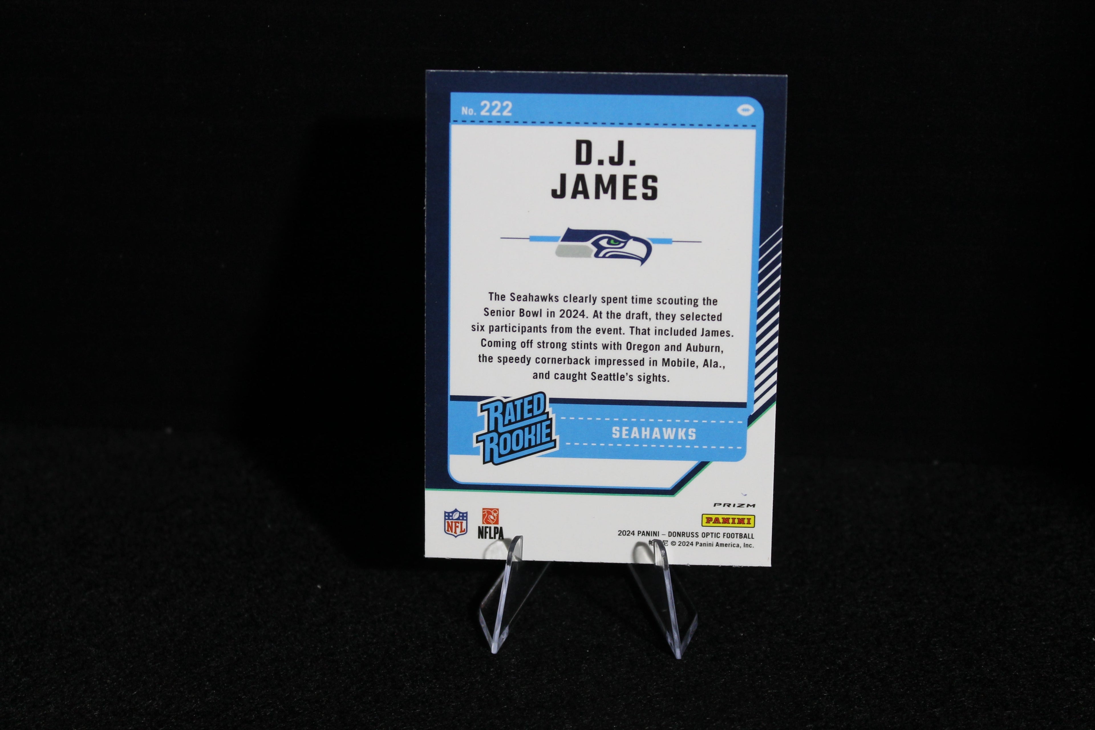 D.J. James - 2024 Donruss Optic - Blue Hyper - Rated Rookie