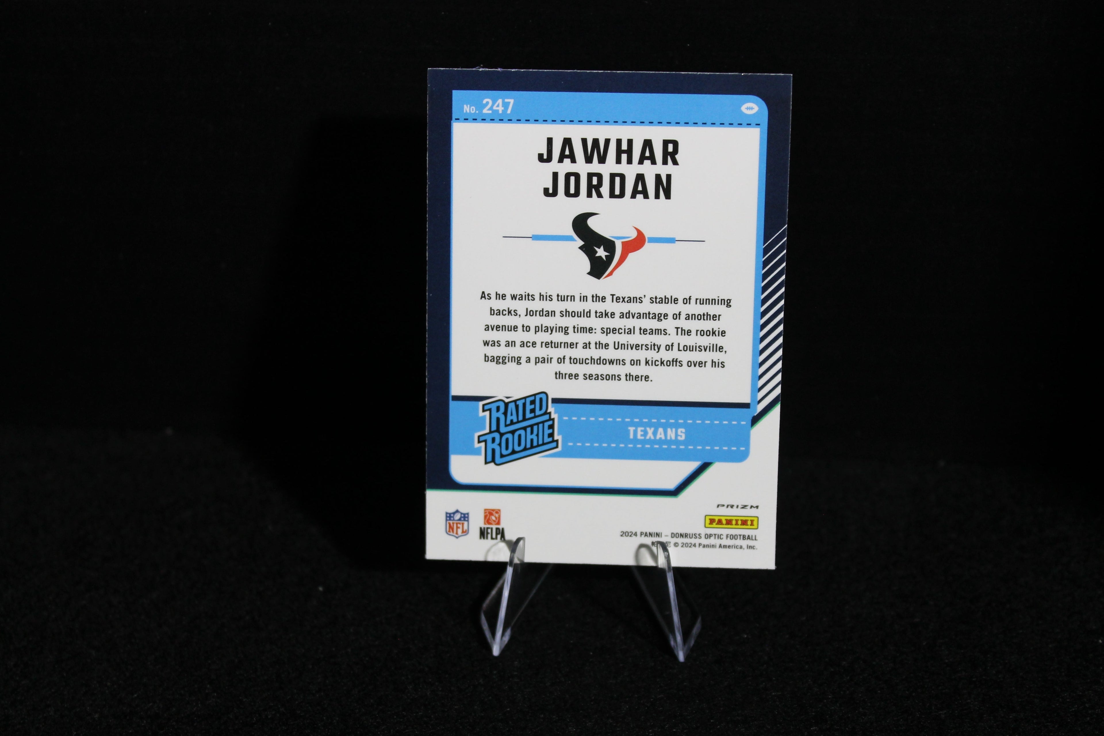 Jawhar Jordan - 2024 Donruss Optic - Blue Hyper - Rated Rookie